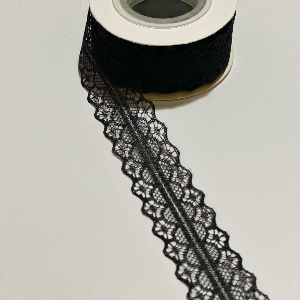 Black Lace Ribbon Roll 10 yards